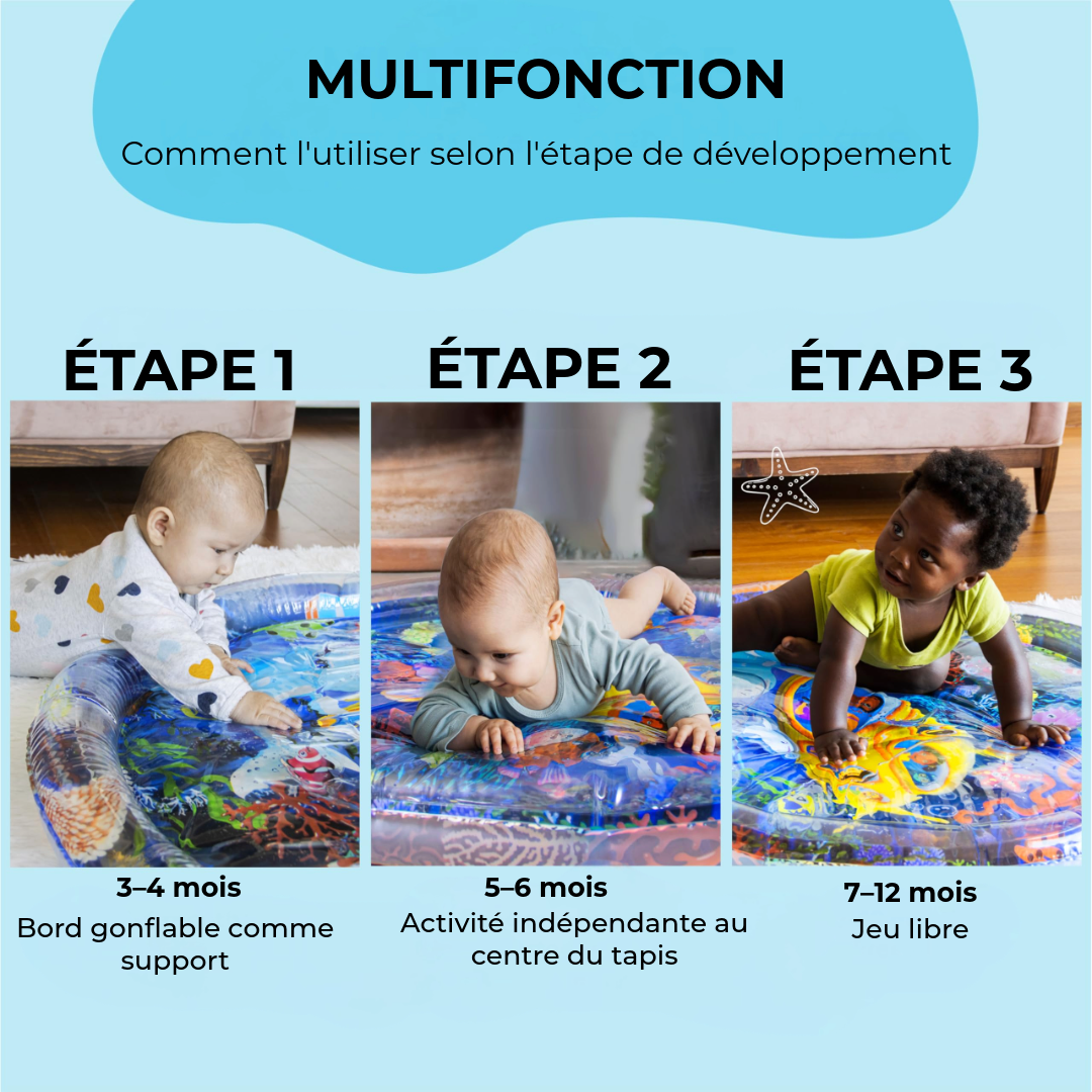 Tapis d'Eau Gonflable pour Bébé