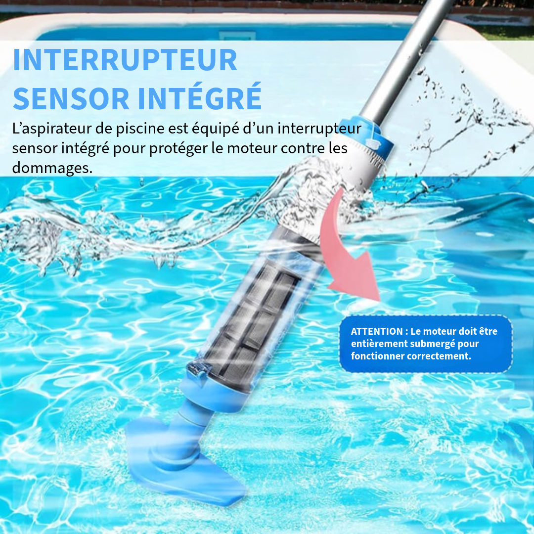 Aspirateur de piscine sans fil 3-en-1
