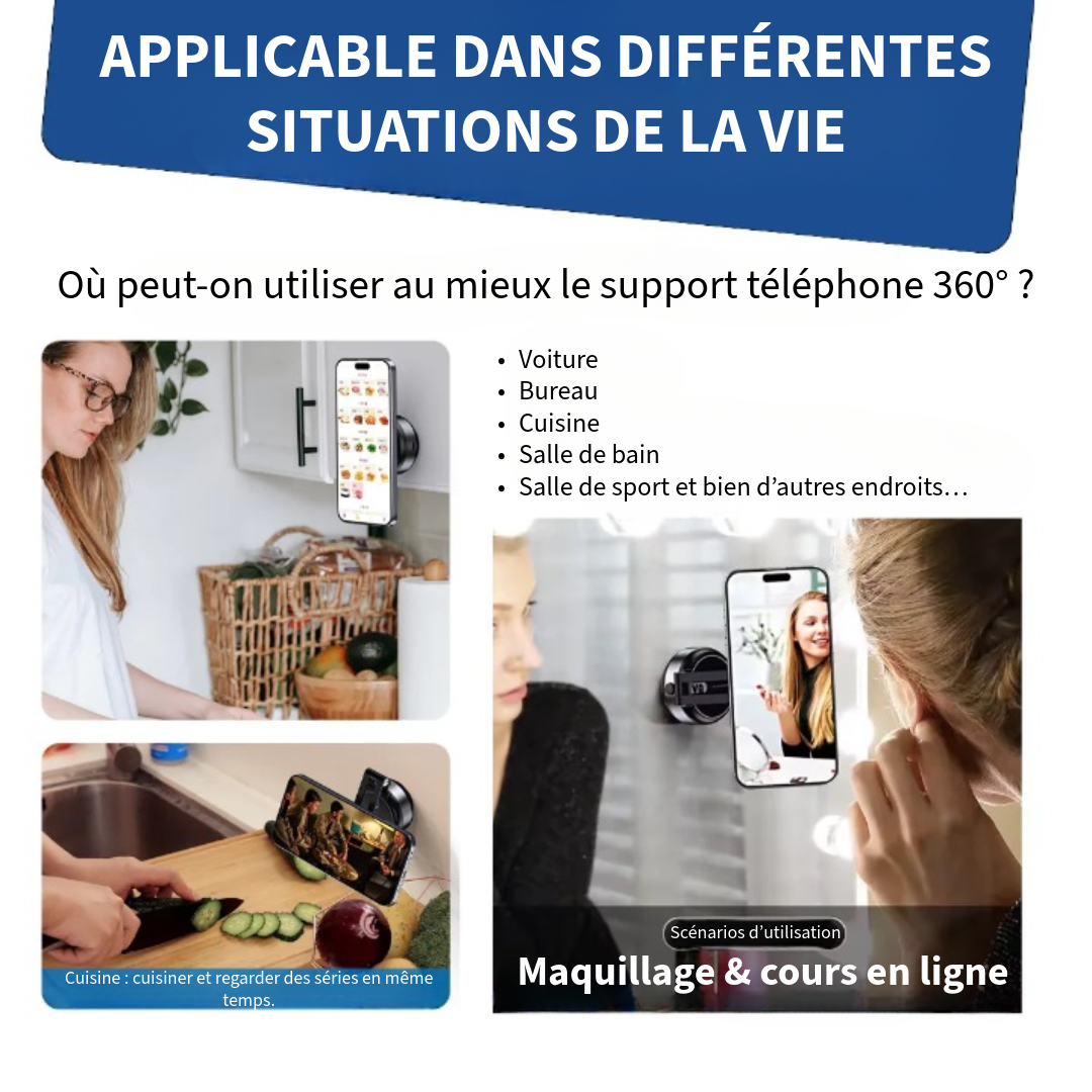 Support de téléphone 360°