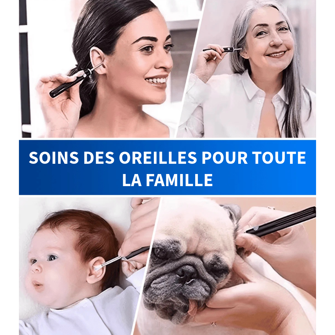 Cure-oreilles professionnel avec caméra