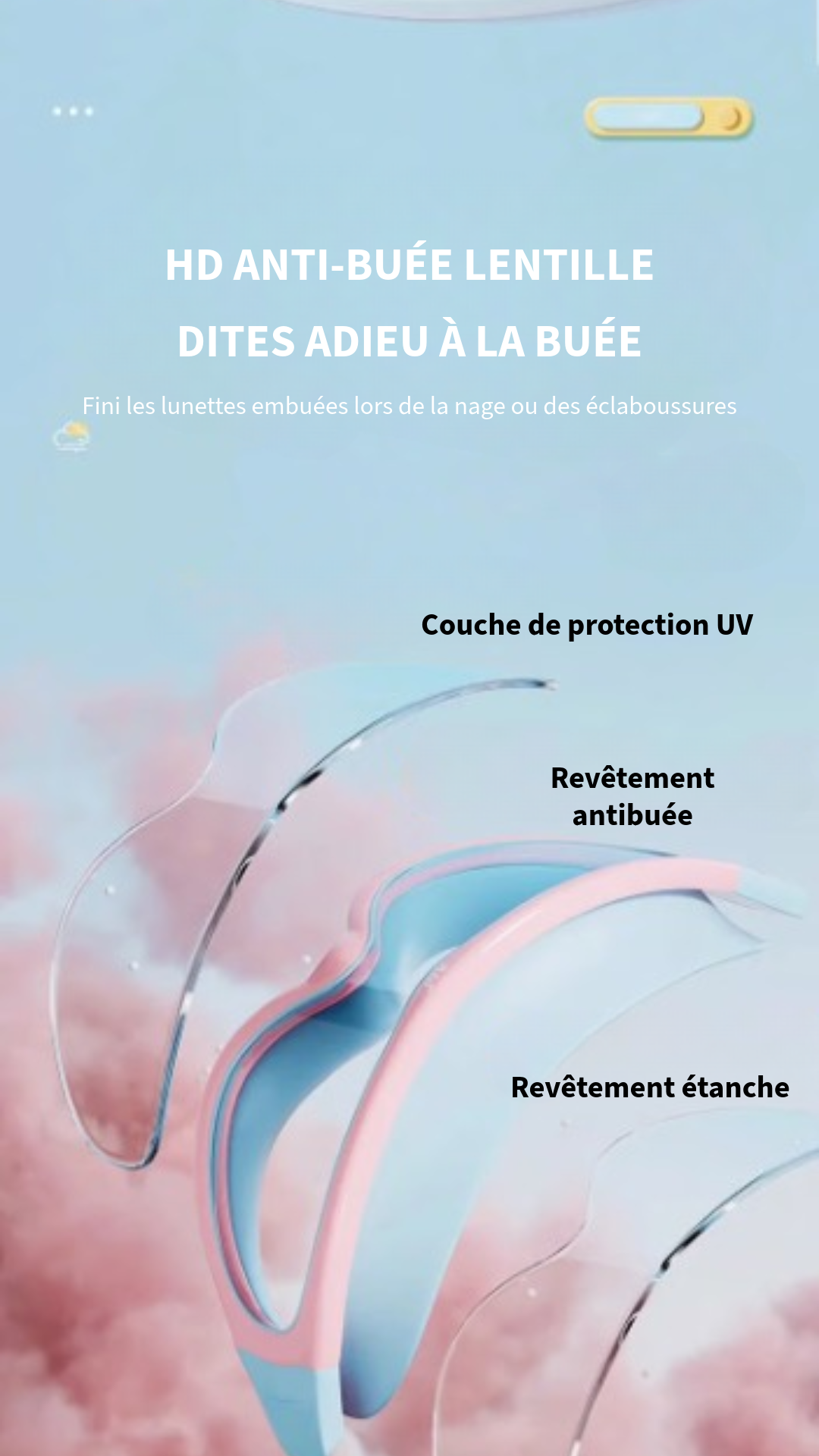 HD Anti-Buée Lunettes de Natation