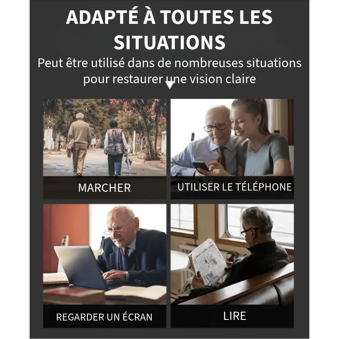 Lunettes de lecture multifocales à assombrissement automatique