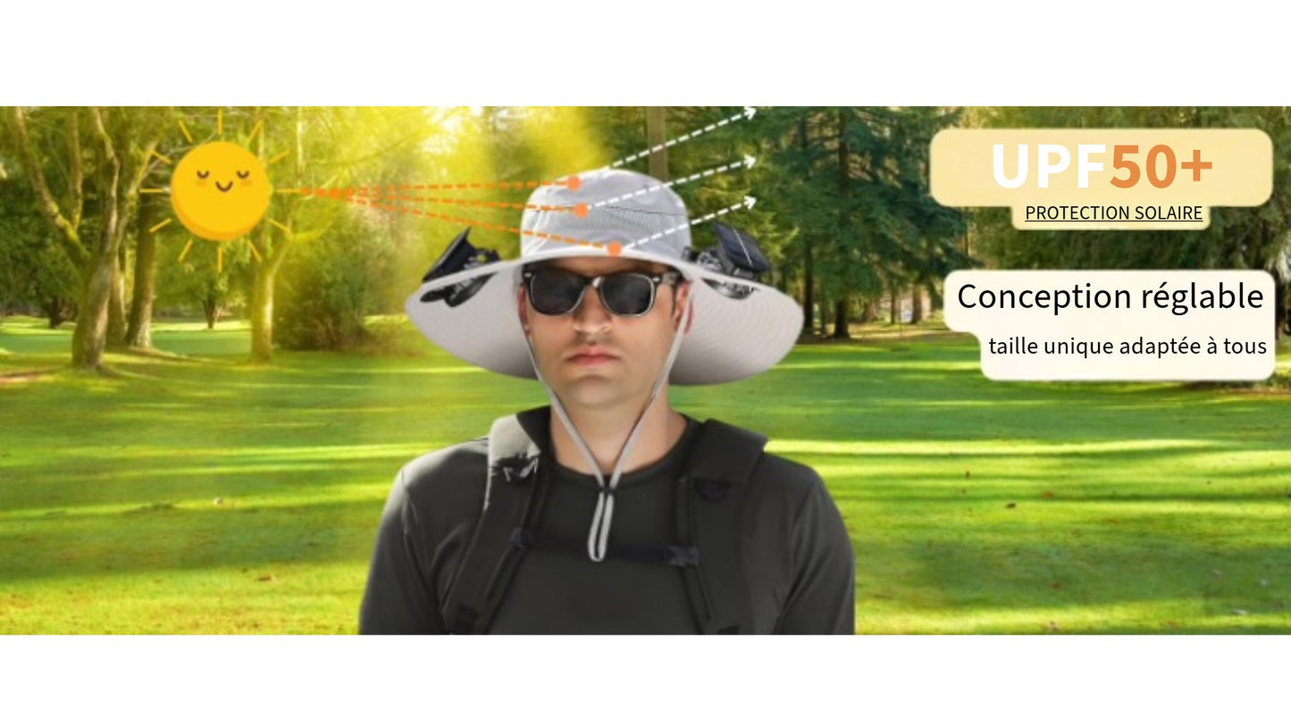 Chapeau de soleil ultra-léger avec ventilateur