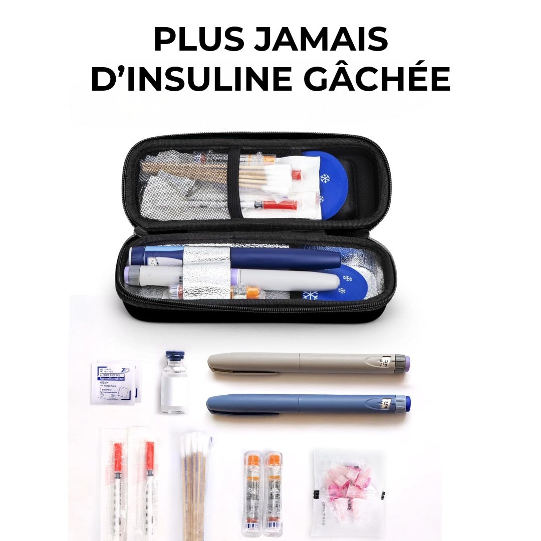 Sac isotherme pour insuline avec affichage de la température
