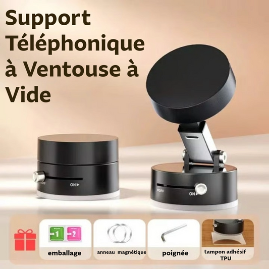 Support Téléphone à Ventouse à Vide