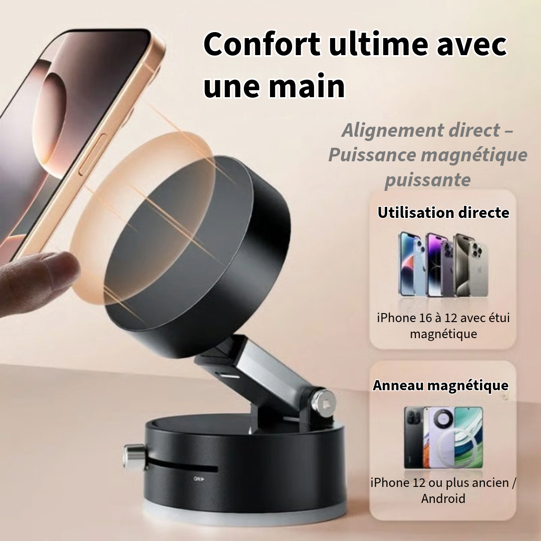Support Téléphone à Ventouse à Vide