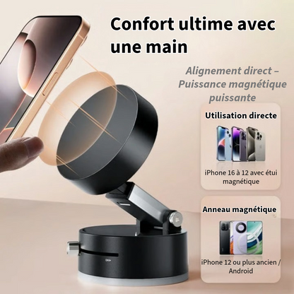 Support Téléphone à Ventouse à Vide