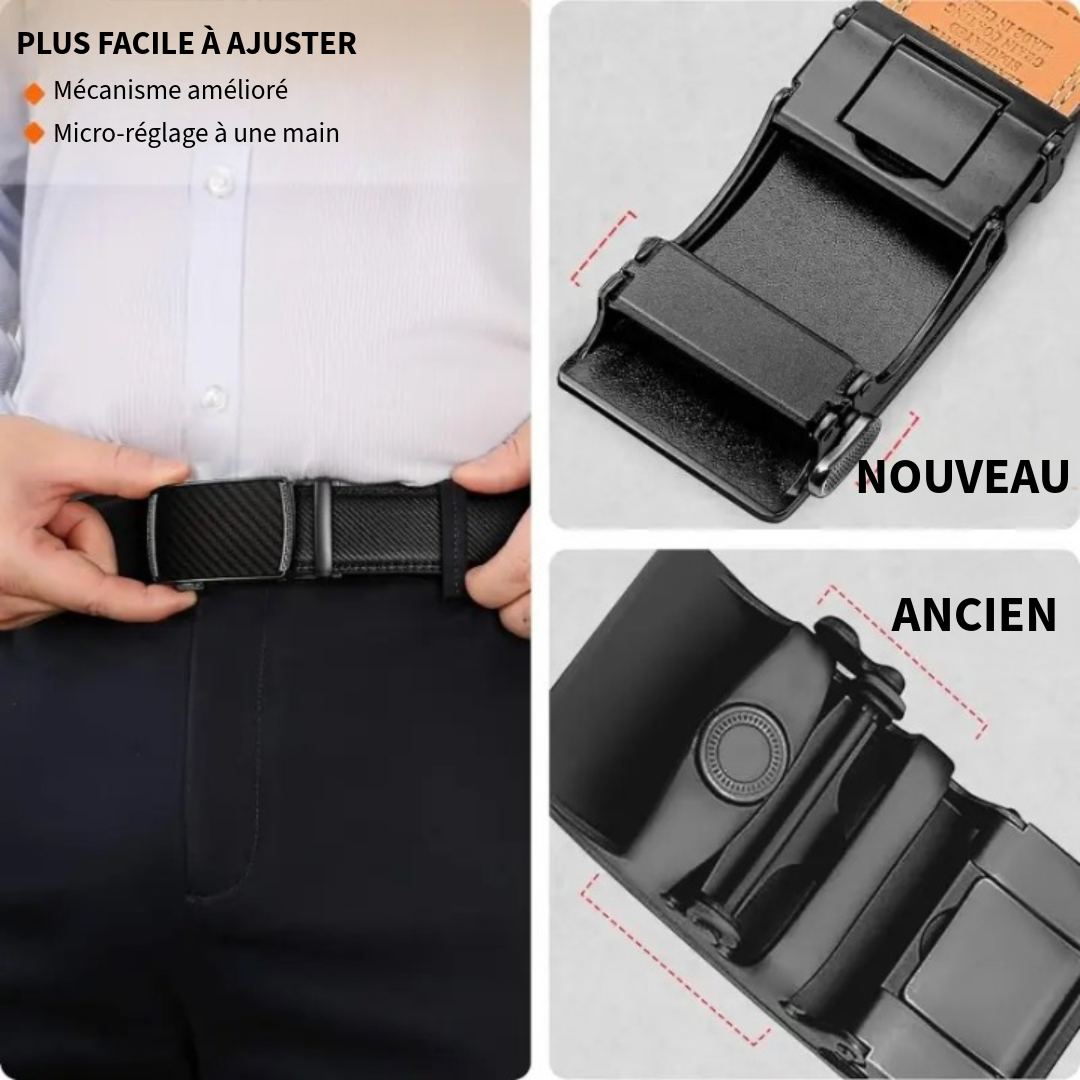 Ceinture à cliquet en cuir de luxe