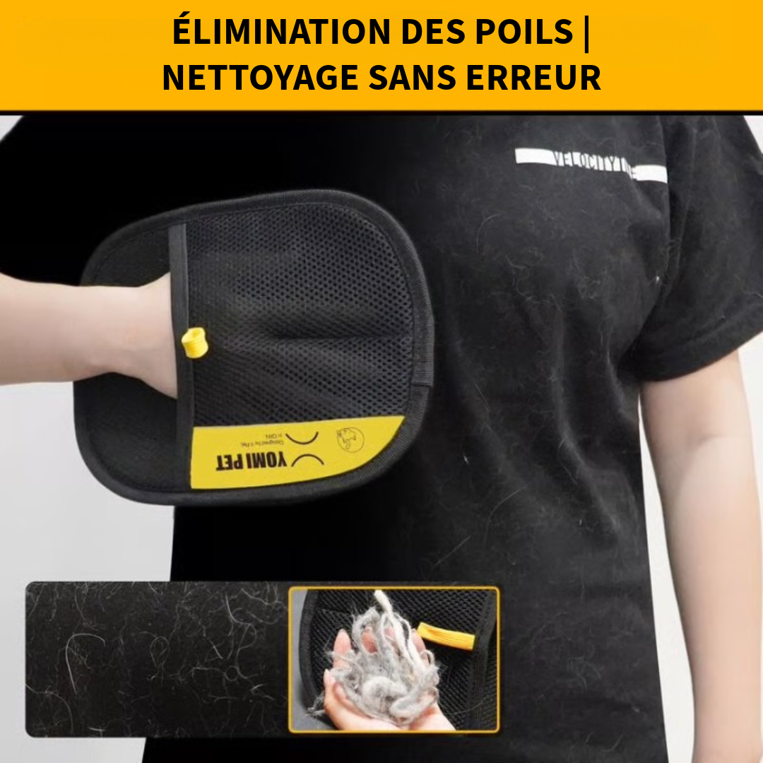 Gant antistatique pour enlever les poils