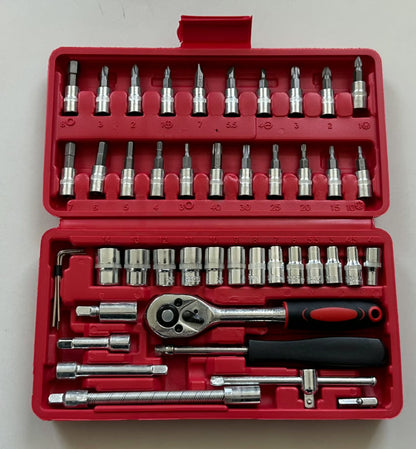 Ensemble de clés à cliquet professionnel 46 pièces