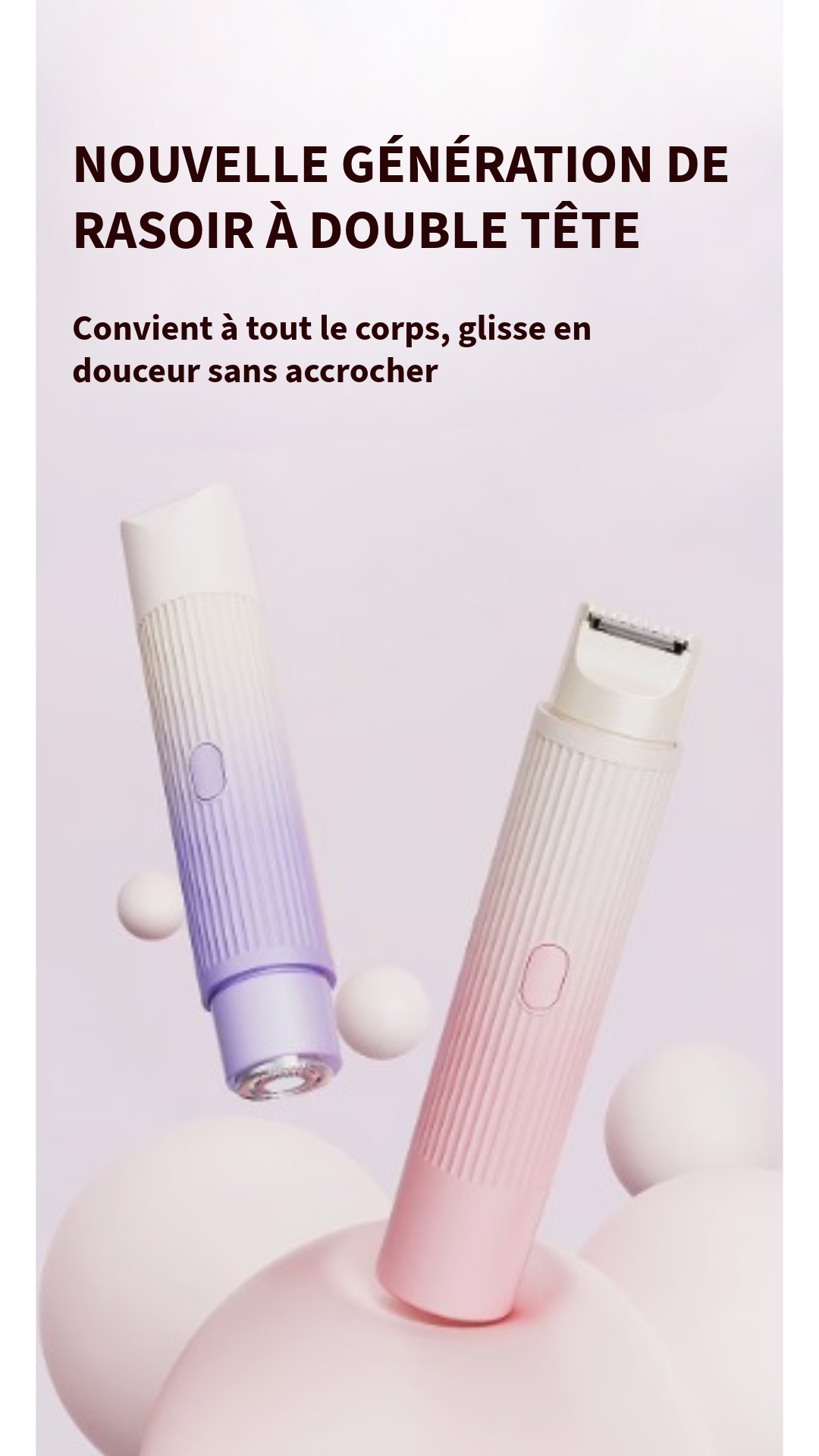 Rasoir 2-en-1 Confortable pour Femmes