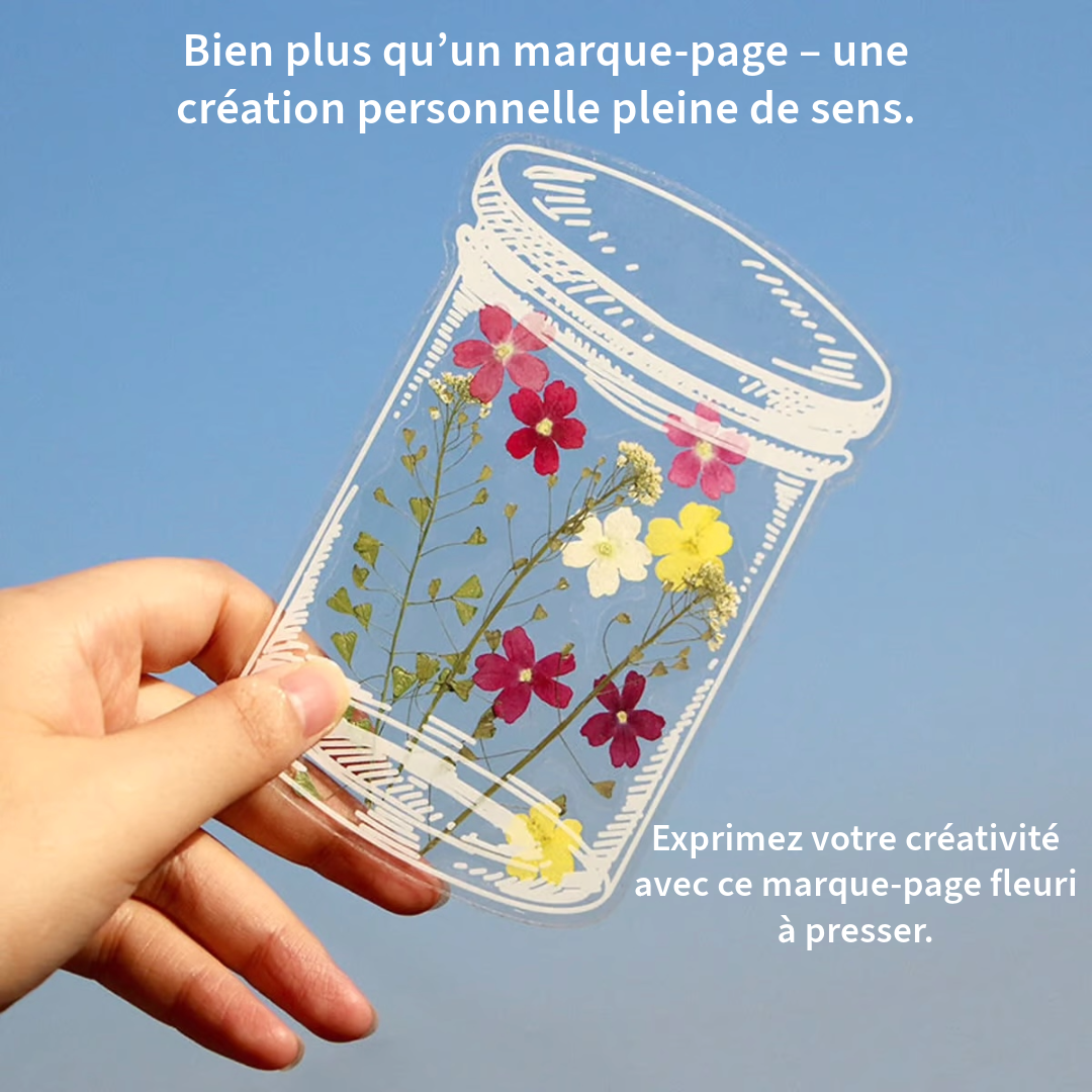 Marque-page floral
