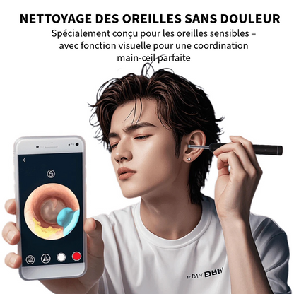 Cure-oreilles professionnel avec caméra