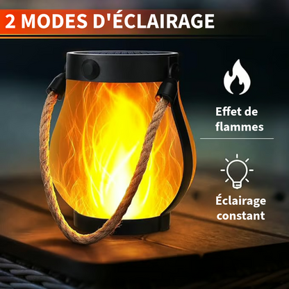 dansant les flammes lanterne solaire