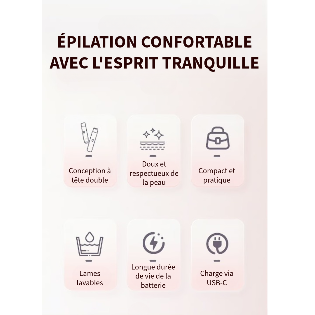 Rasoir 2-en-1 Confortable pour Femmes