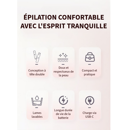 Rasoir 2-en-1 Confortable pour Femmes