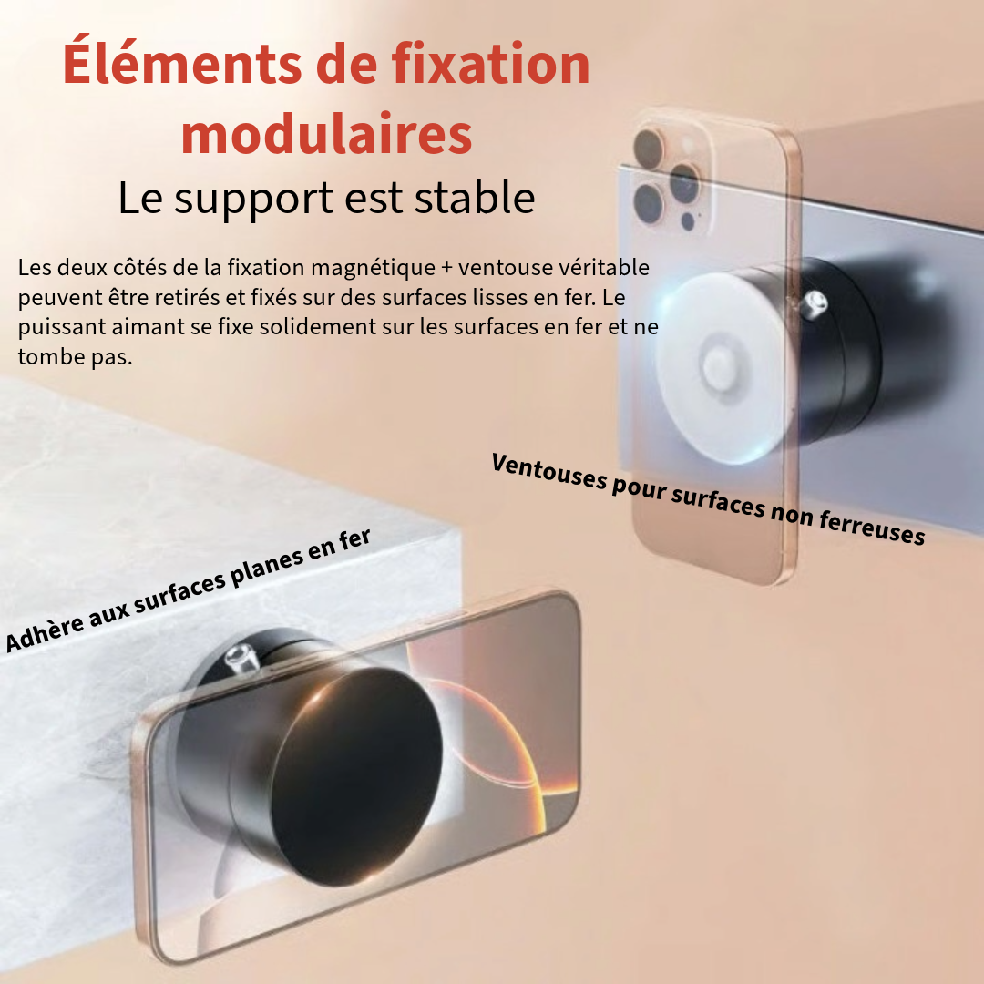 Support Téléphone à Ventouse à Vide