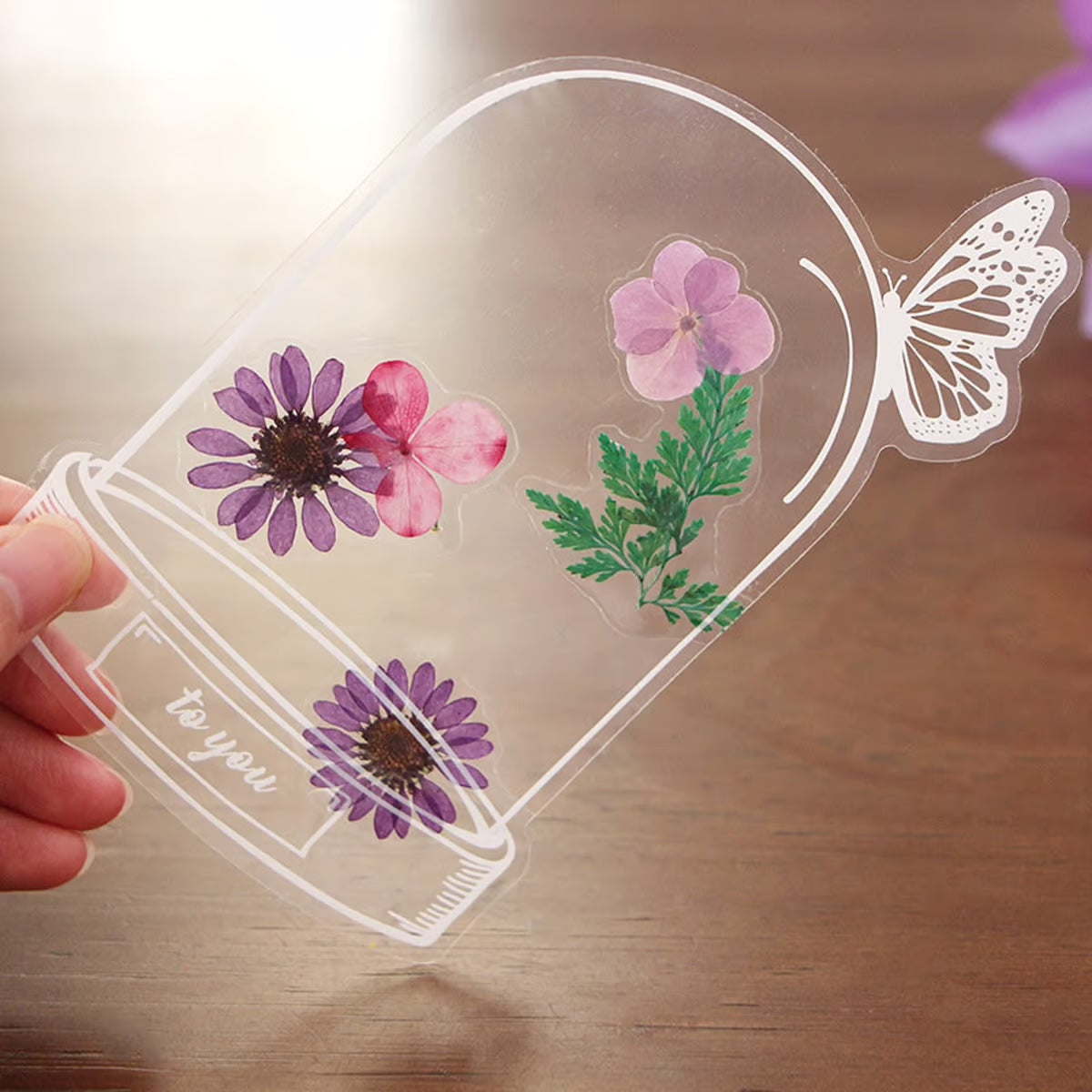 Marque-page floral