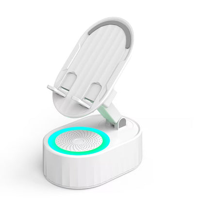 Support pour téléphone avec haut-parleur intégré et batterie externe