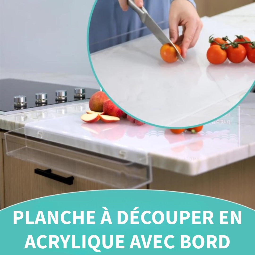 Planche à Découper en Acrylique avec Bord