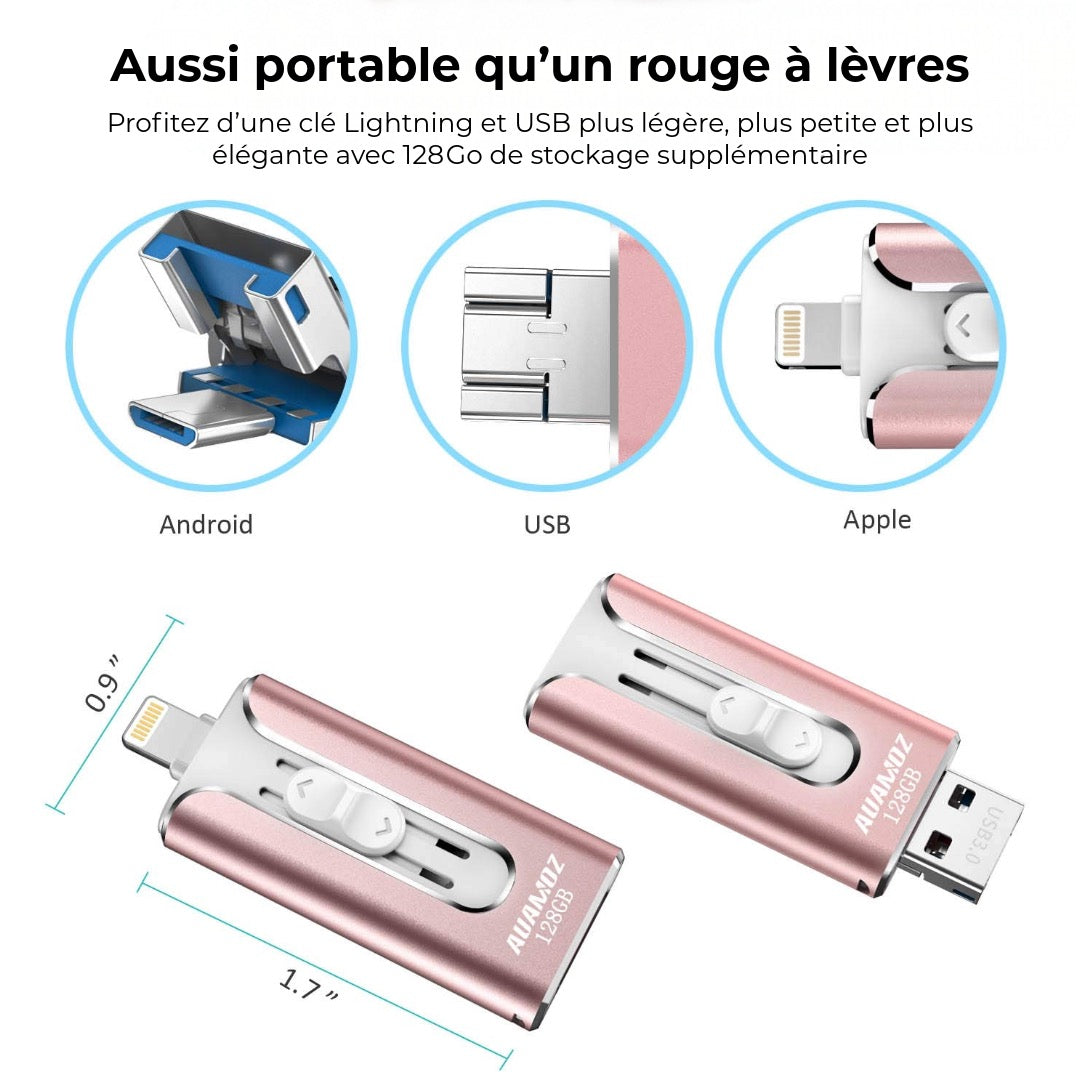 Clé USB Professionnelle avec adaptateur USB-C