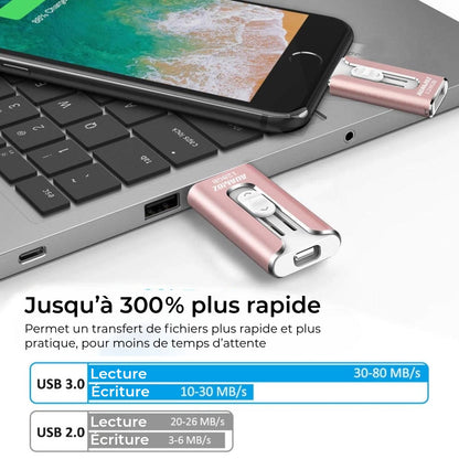 Clé USB Professionnelle avec adaptateur USB-C