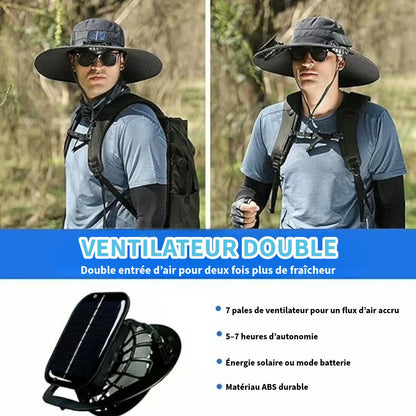 Chapeau de soleil ultra-léger avec ventilateur