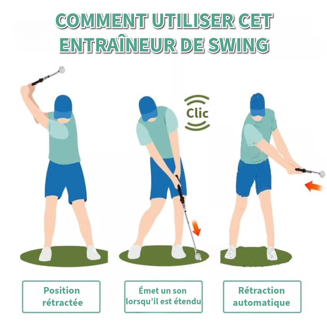Club télescopique, aide d’entraînement au golf extensible