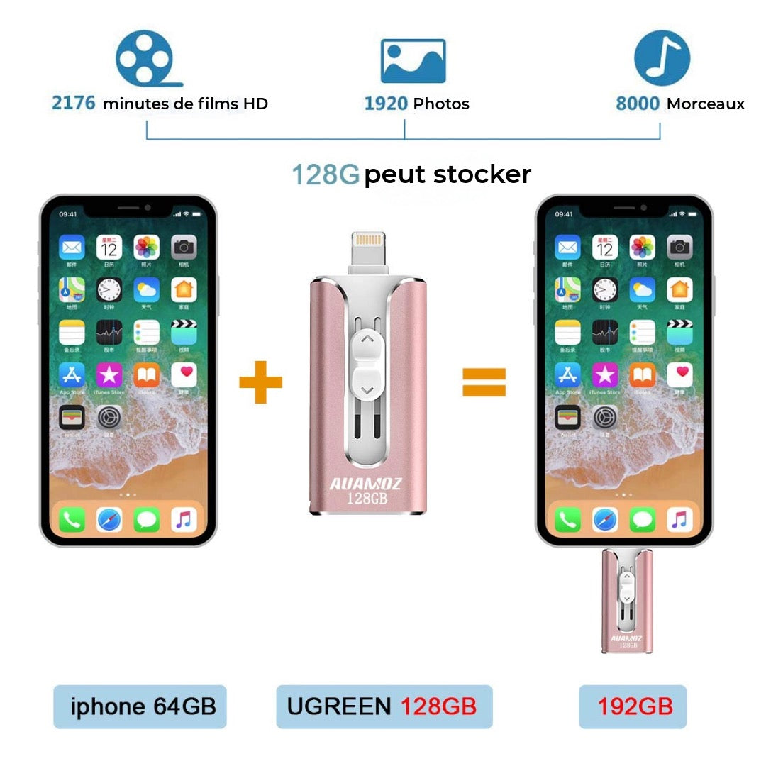 Clé USB Professionnelle avec adaptateur USB-C