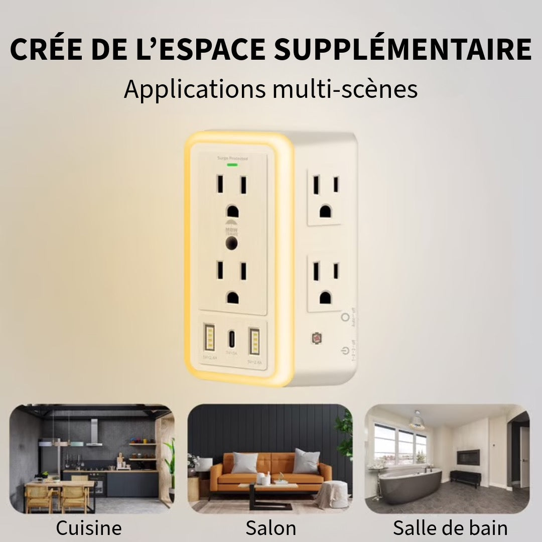 Multiprise avec Protection Contre les Surtensions