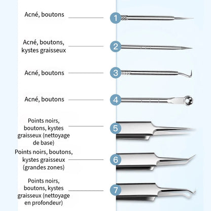 Kit d’Extraction en Acier Inoxydable pour Points Noirs