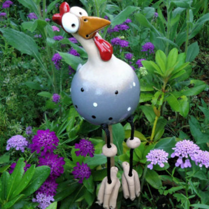 Poules décoratives de jardin