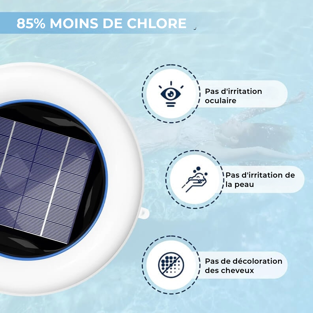 Ioniseur de piscine à énergie solaire