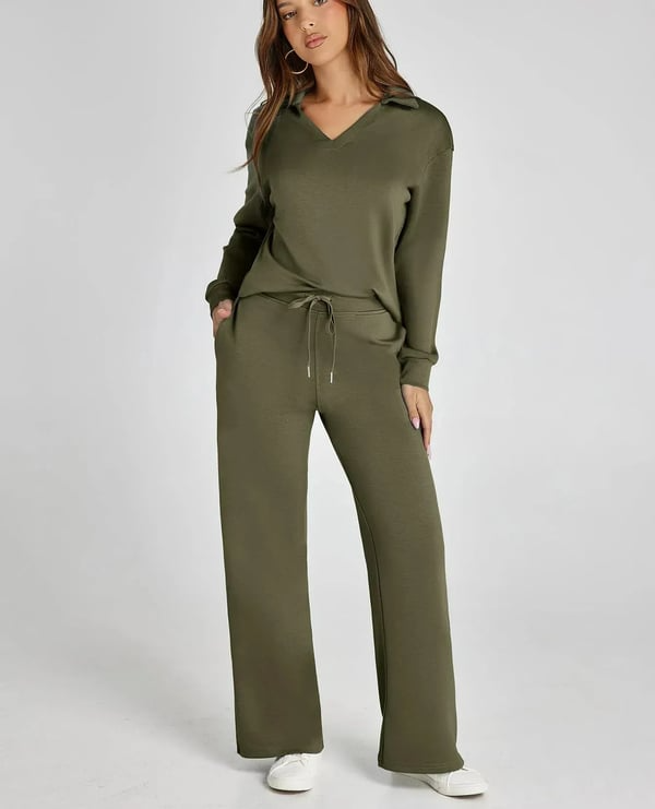 Ensemble Casual Femme – Set 2 Pièces avec Manches Longues