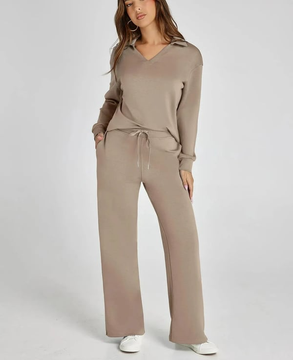 Ensemble Casual Femme – Set 2 Pièces avec Manches Longues