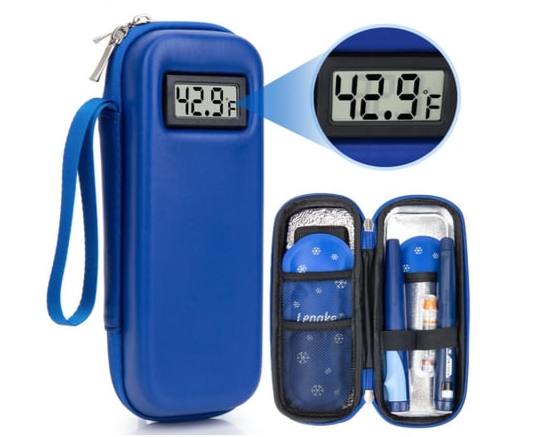 Sac isotherme pour insuline avec affichage de la température