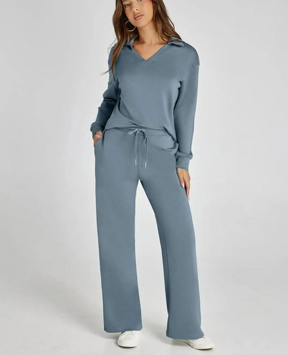 Ensemble Casual Femme – Set 2 Pièces avec Manches Longues