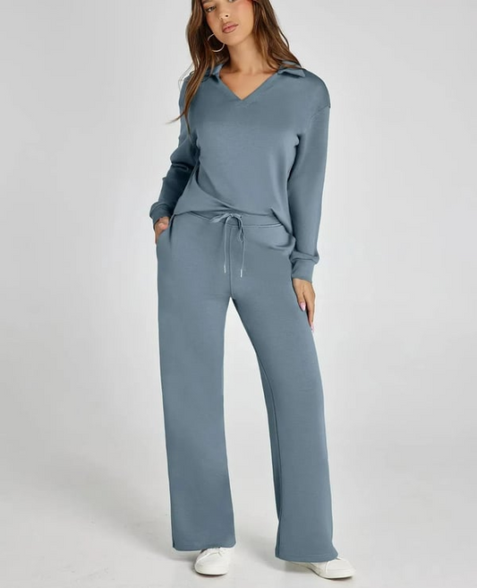 Ensemble Casual Femme – Set 2 Pièces avec Manches Longues